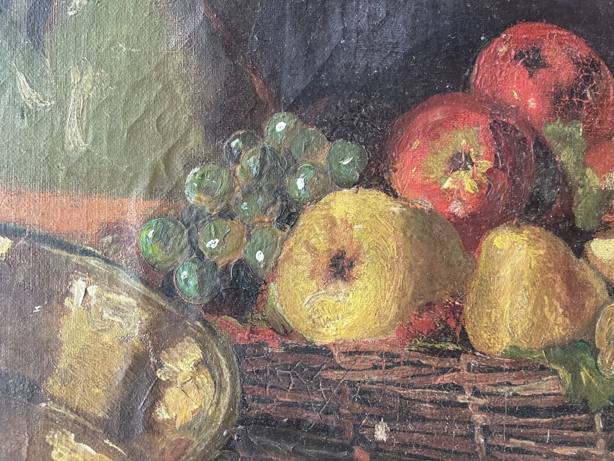 Nature morte aux poires et raisins -photo-3