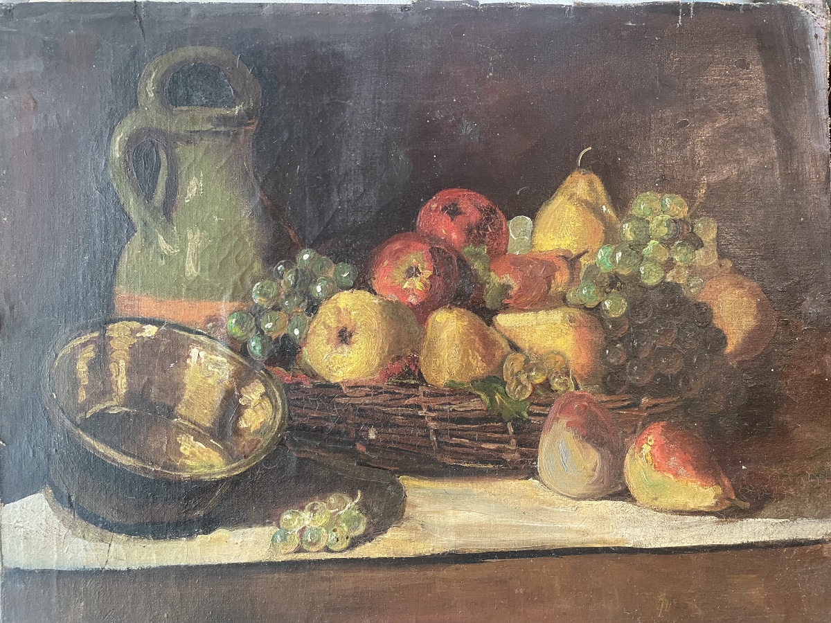Nature morte aux poires et raisins -photo-5