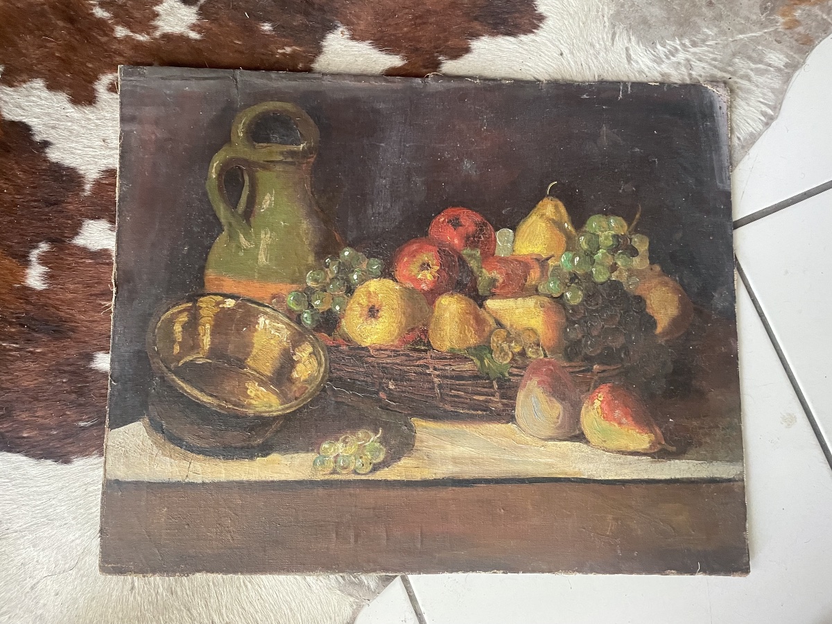 Nature morte aux poires et raisins -photo-7