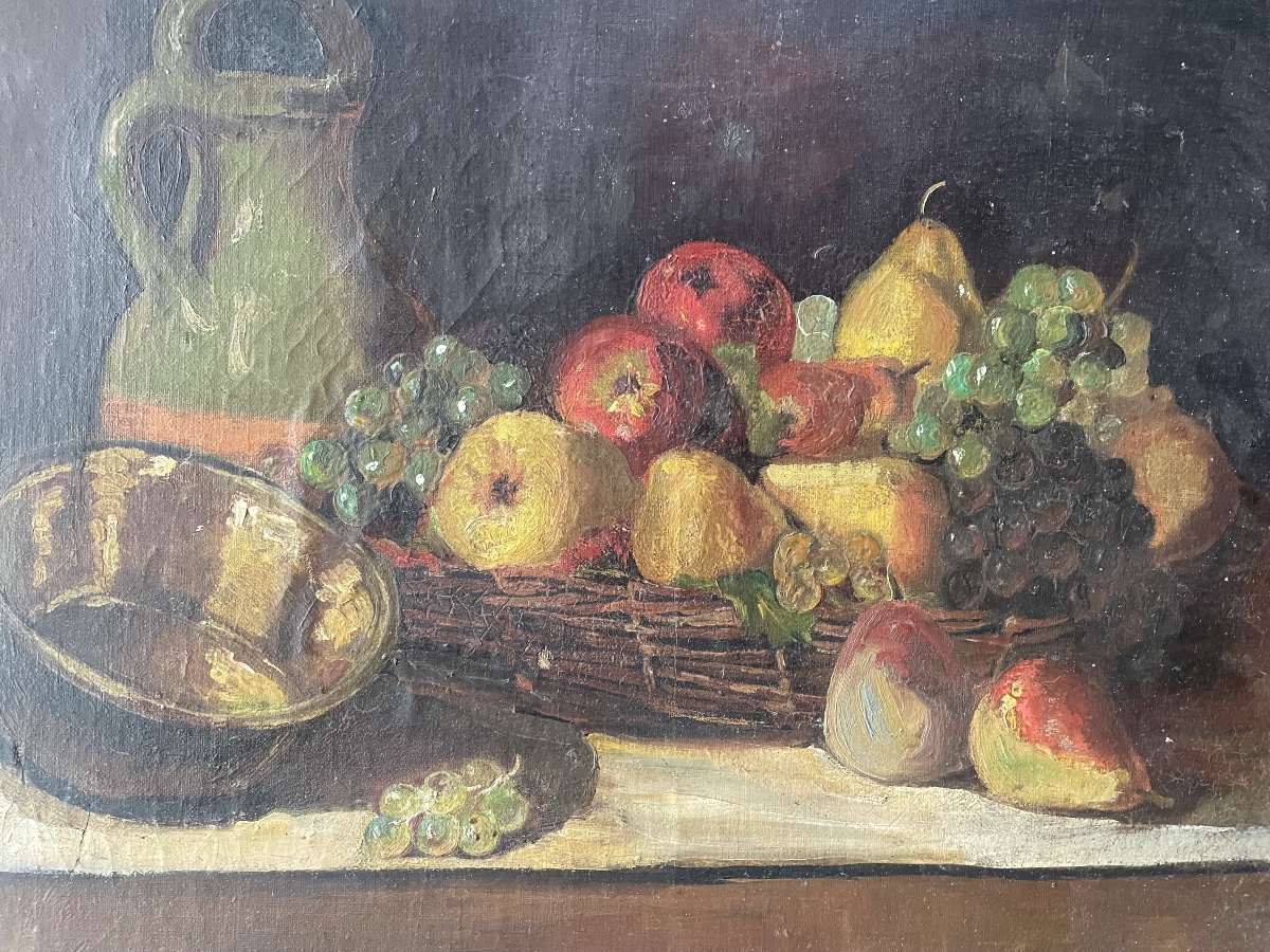 Nature morte aux poires et raisins 