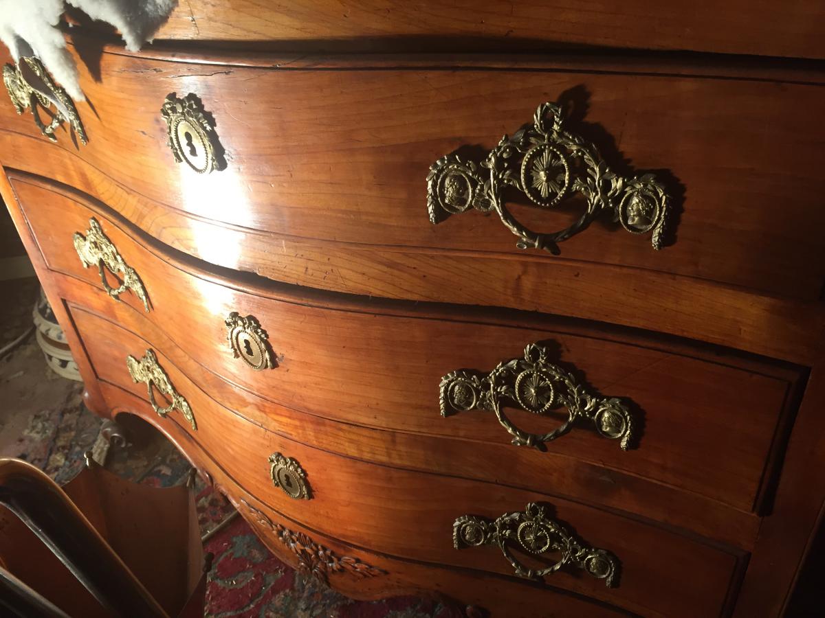 Chest Of Drawers Louis XV Cherry Blond