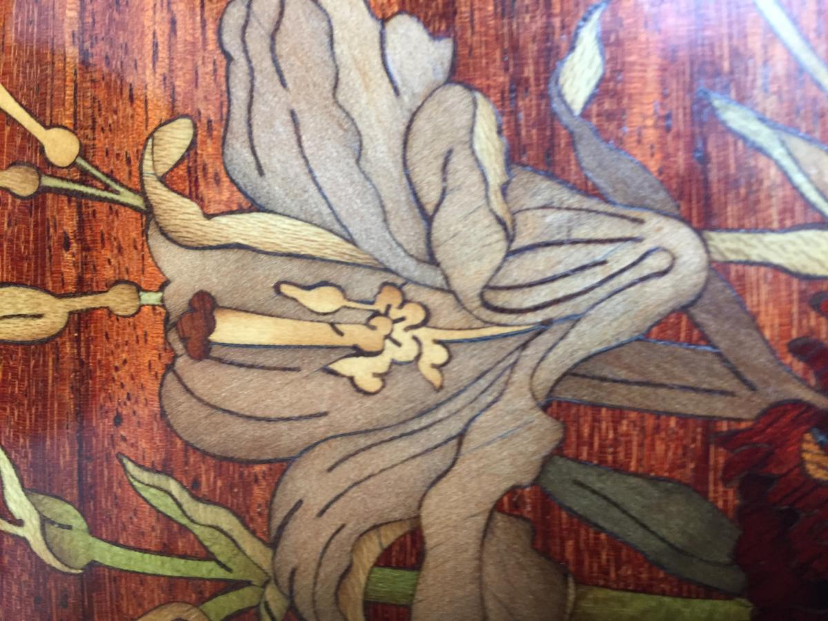 Pedestal Heart Shaped Marquetry XIXth-photo-7