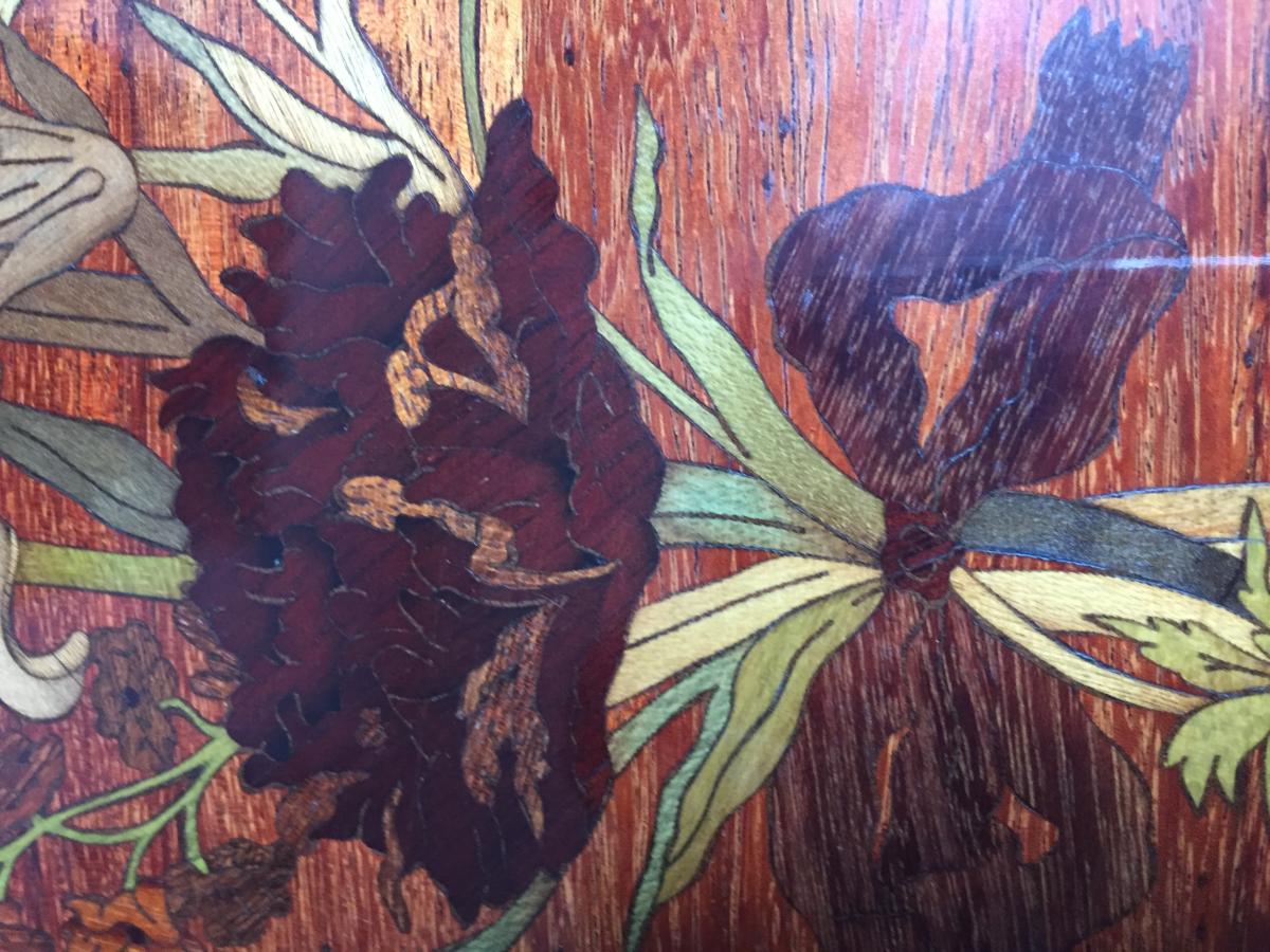Pedestal Heart Shaped Marquetry XIXth-photo-8
