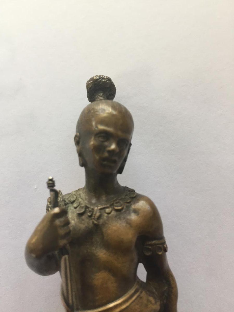 Dague Bronze Et Argent XIXeme -photo-8