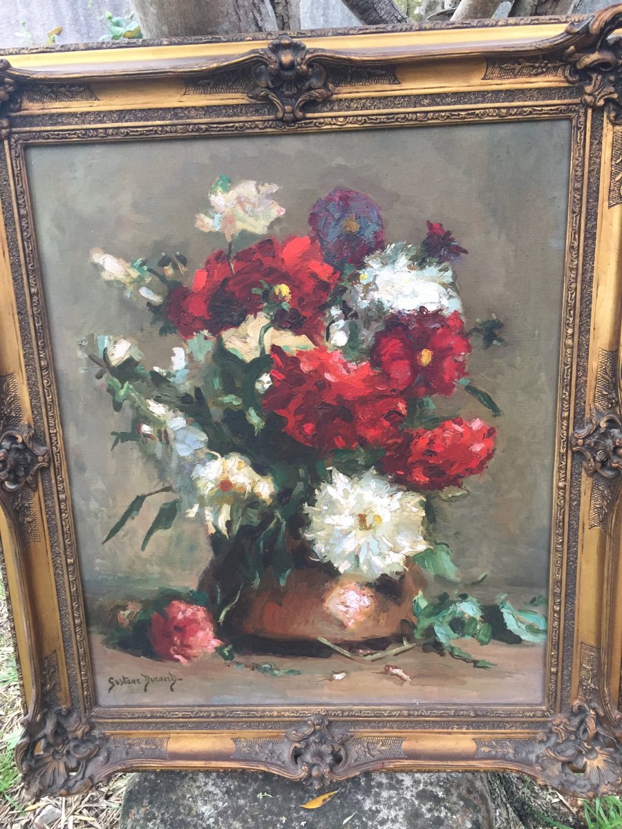 Huile Fleurs De Gustave Durand -photo-8