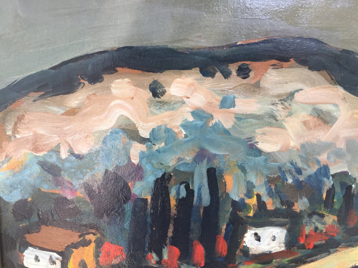 Huile De Henri Autran paysage Provencal -photo-3