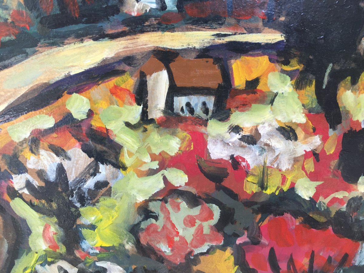 Huile De Henri Autran paysage Provencal -photo-6