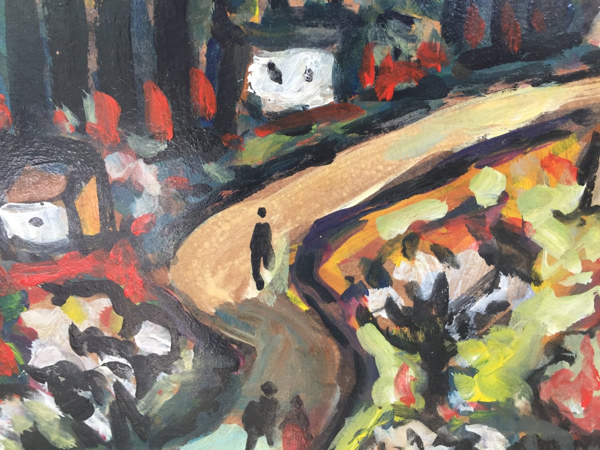Huile De Henri Autran paysage Provencal 