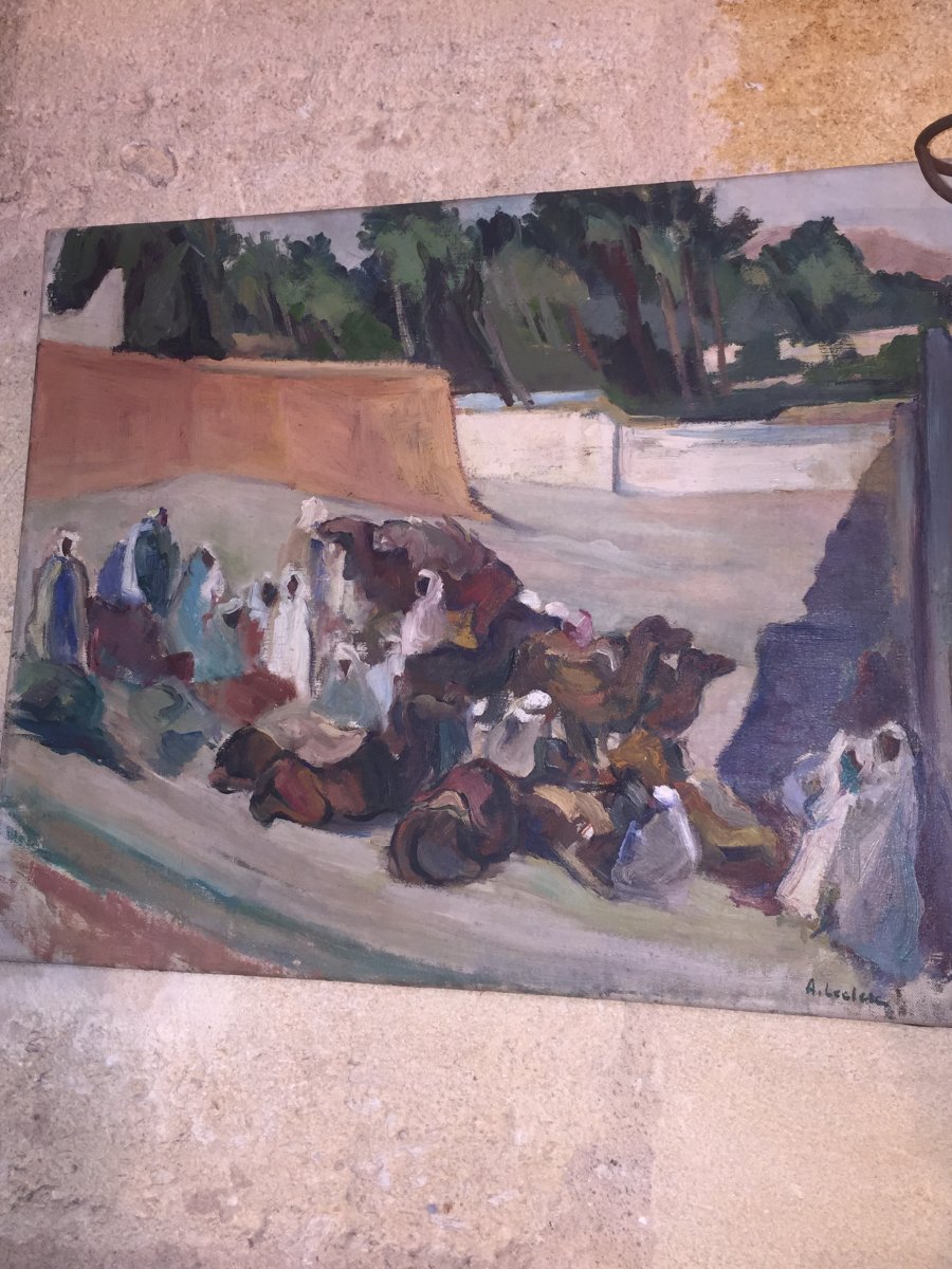 Campement Arabe Devant Un Village -photo-1