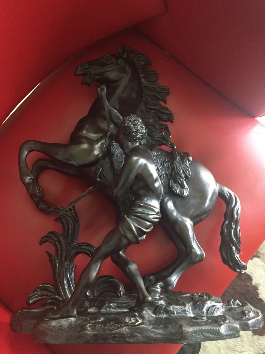 Bronze Coustou: Horses Of Marly The African-photo-4