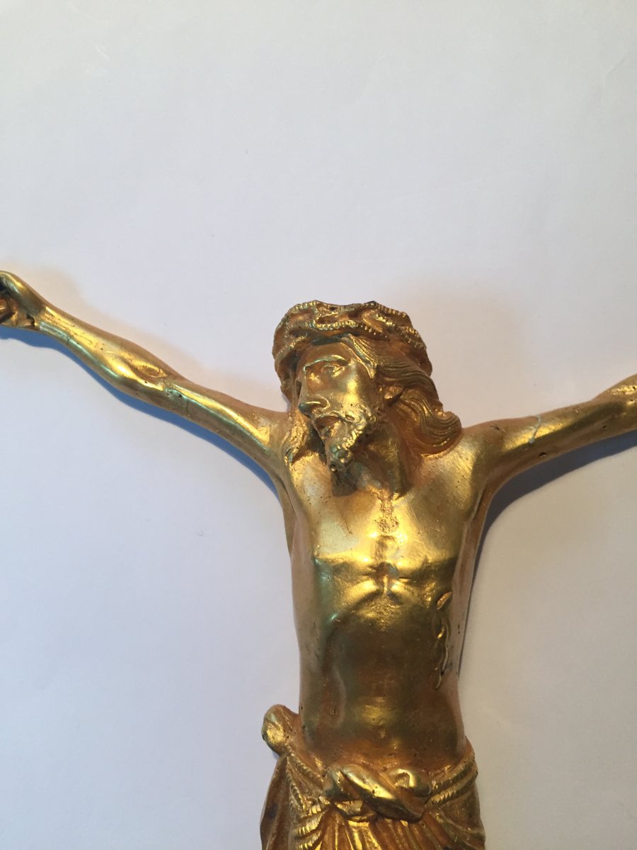 Christ In Gilt Bronze XIXth-photo-3