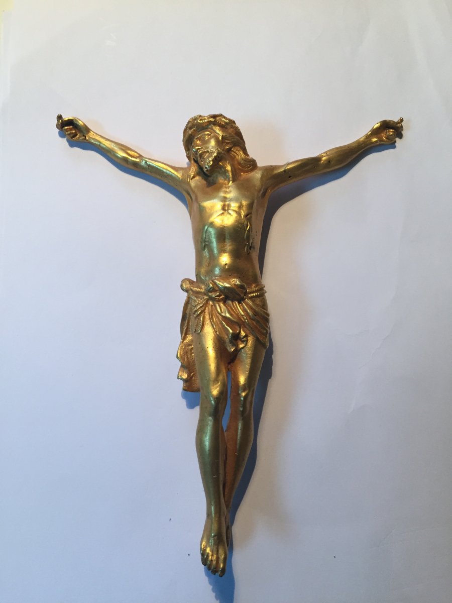 Christ En Bronze Doré XIXeme -photo-4