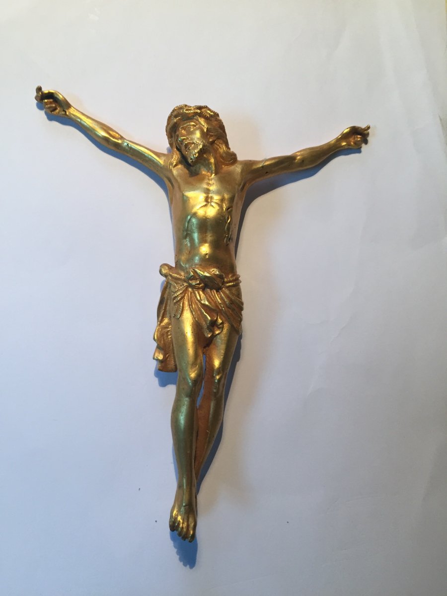 Christ In Gilt Bronze XIXth-photo-1