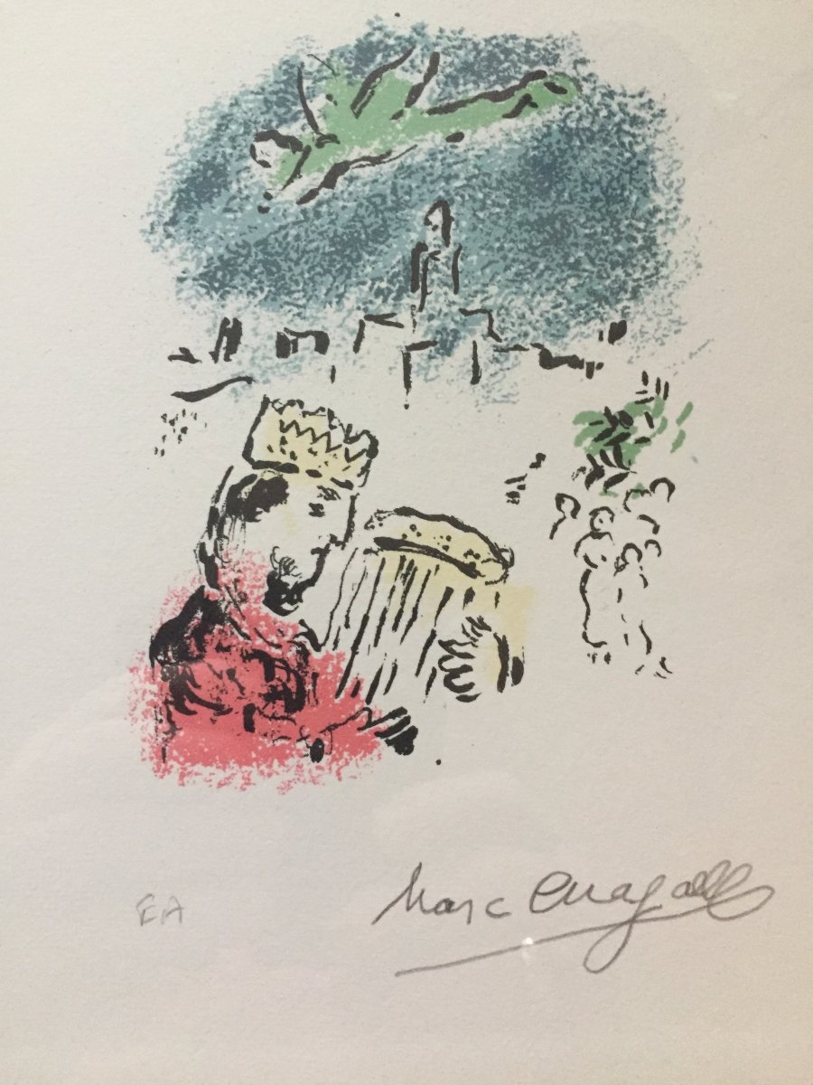 Original Lithograph By Marc Chagall-photo-2