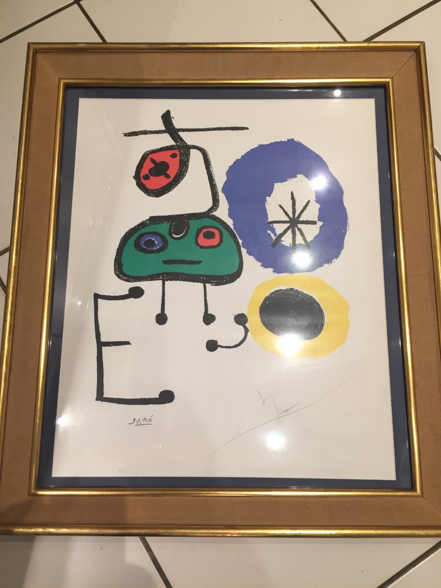 Lithograph De Miro Hc Signed-photo-4