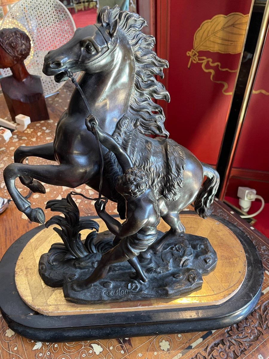 Bronze Of Coustou Horse Of Marly-photo-2