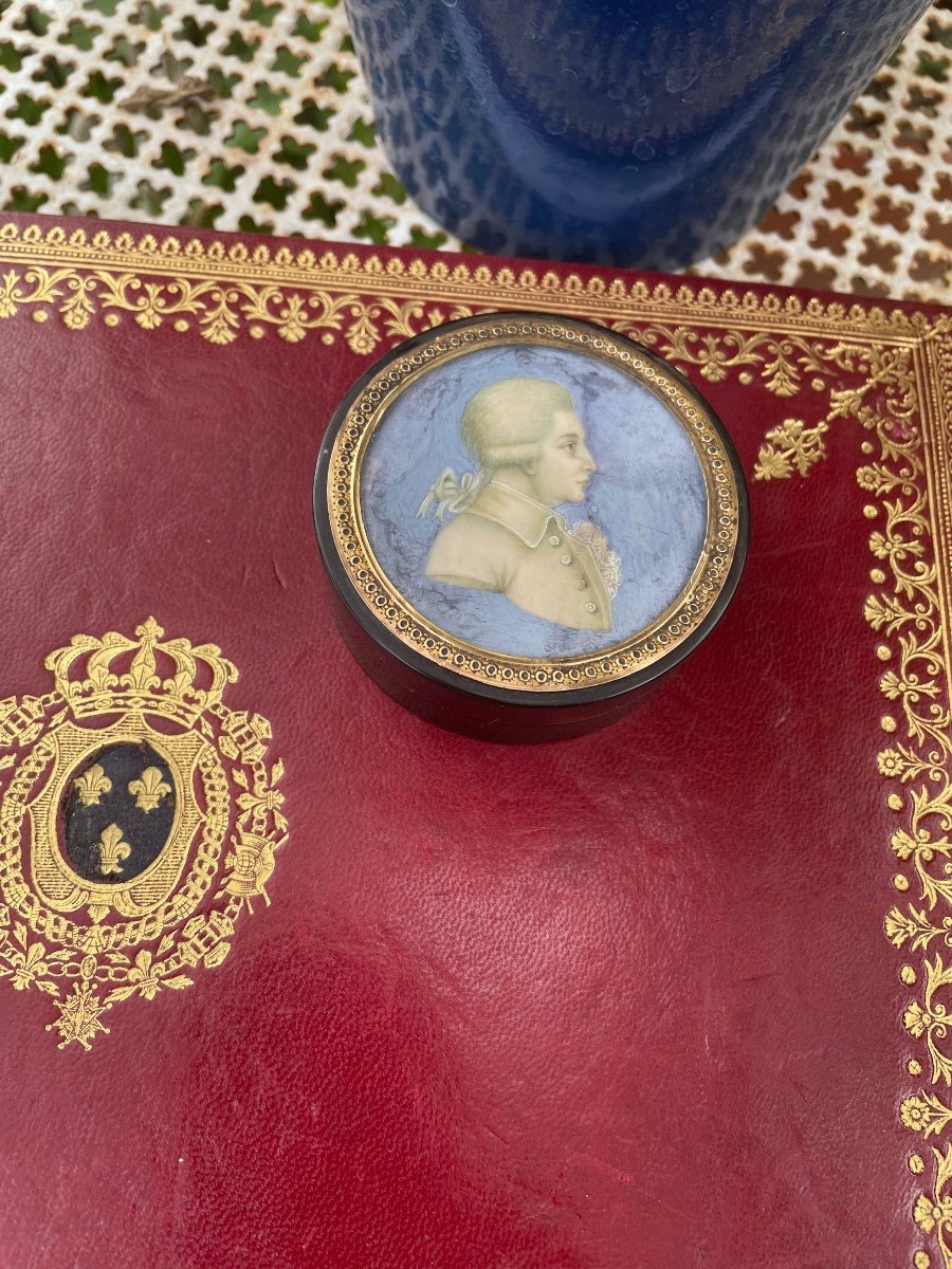 Eighteenth Miniature Ivory, Tortoiseshell And Gold Box-photo-2