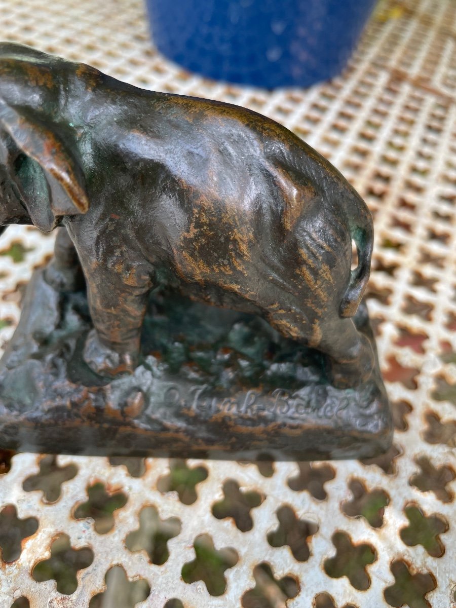African Elephant Bronze-photo-2