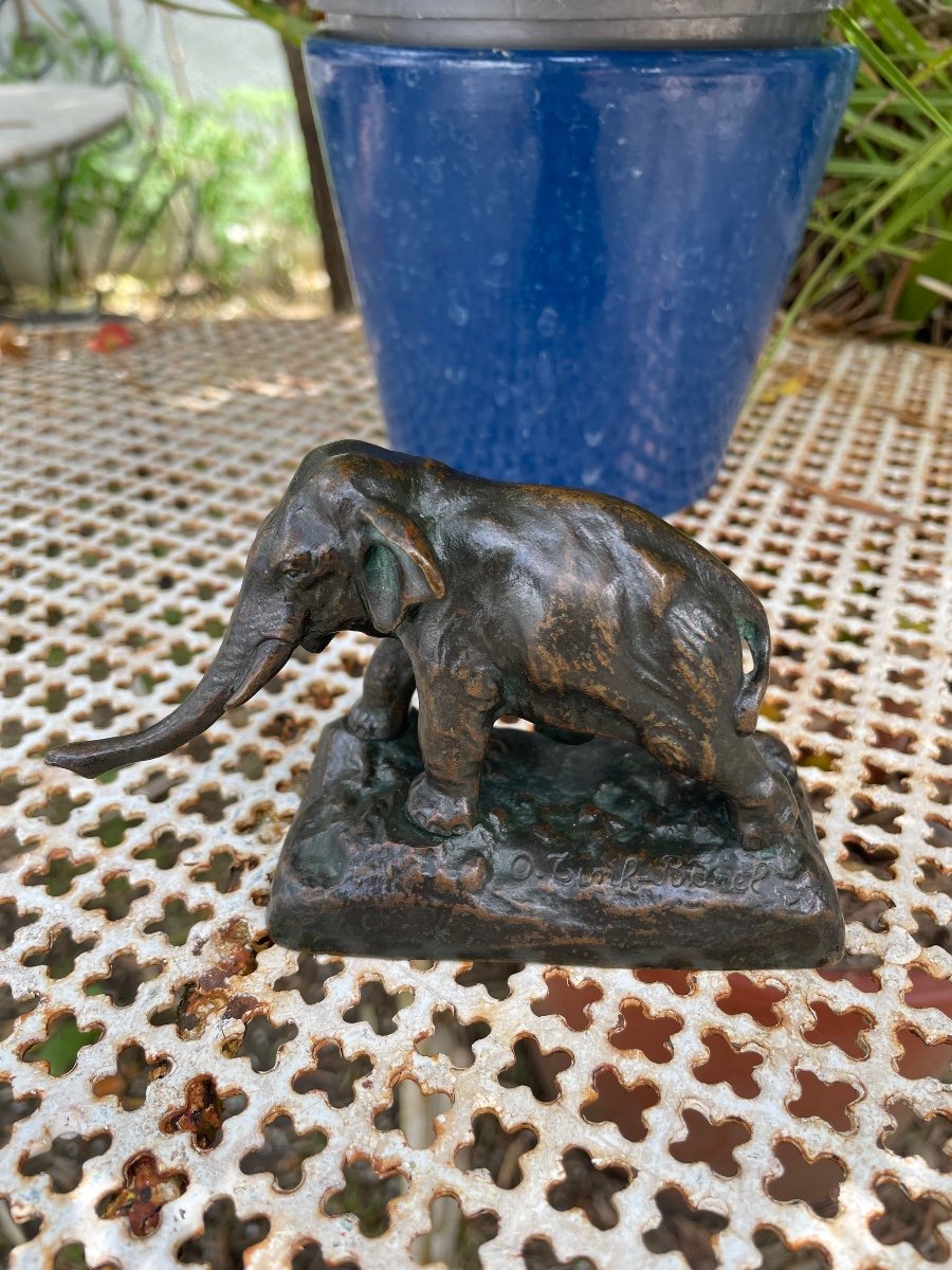 Elephant D’afrique Bronze -photo-3