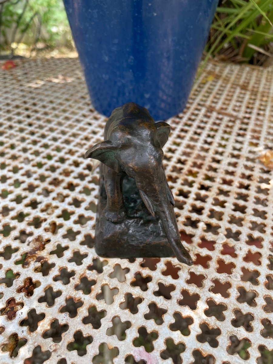 African Elephant Bronze-photo-5