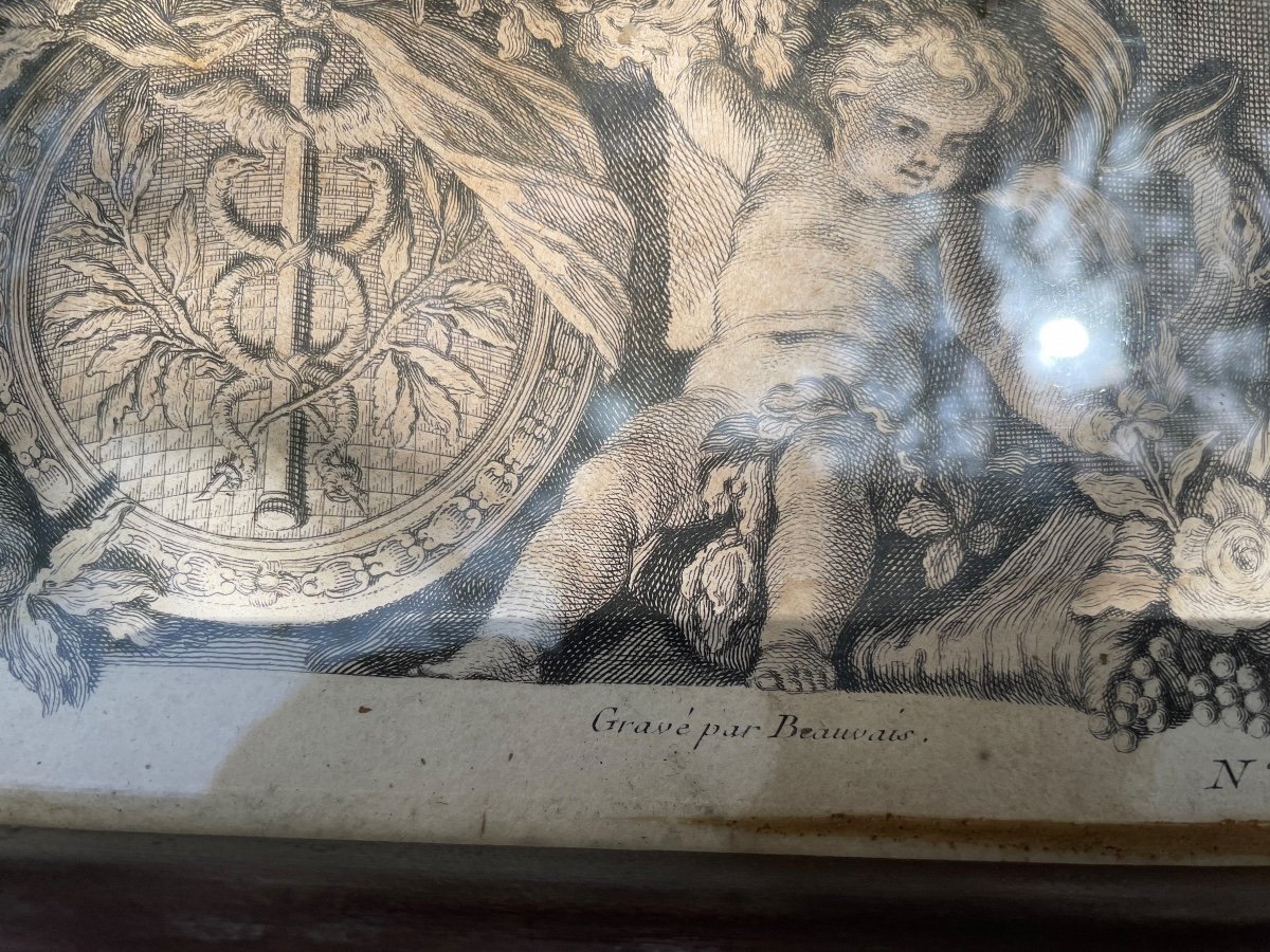 Gravure XVIIeme Charles Le Brun . Beauvais -photo-6