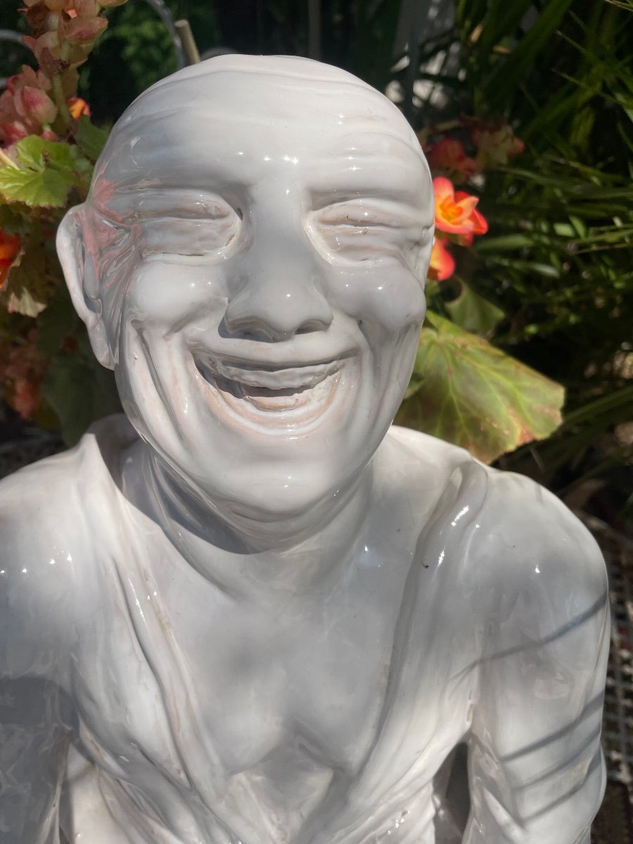 Laughing Chinese Glazed Ceramic Twentieth-photo-1