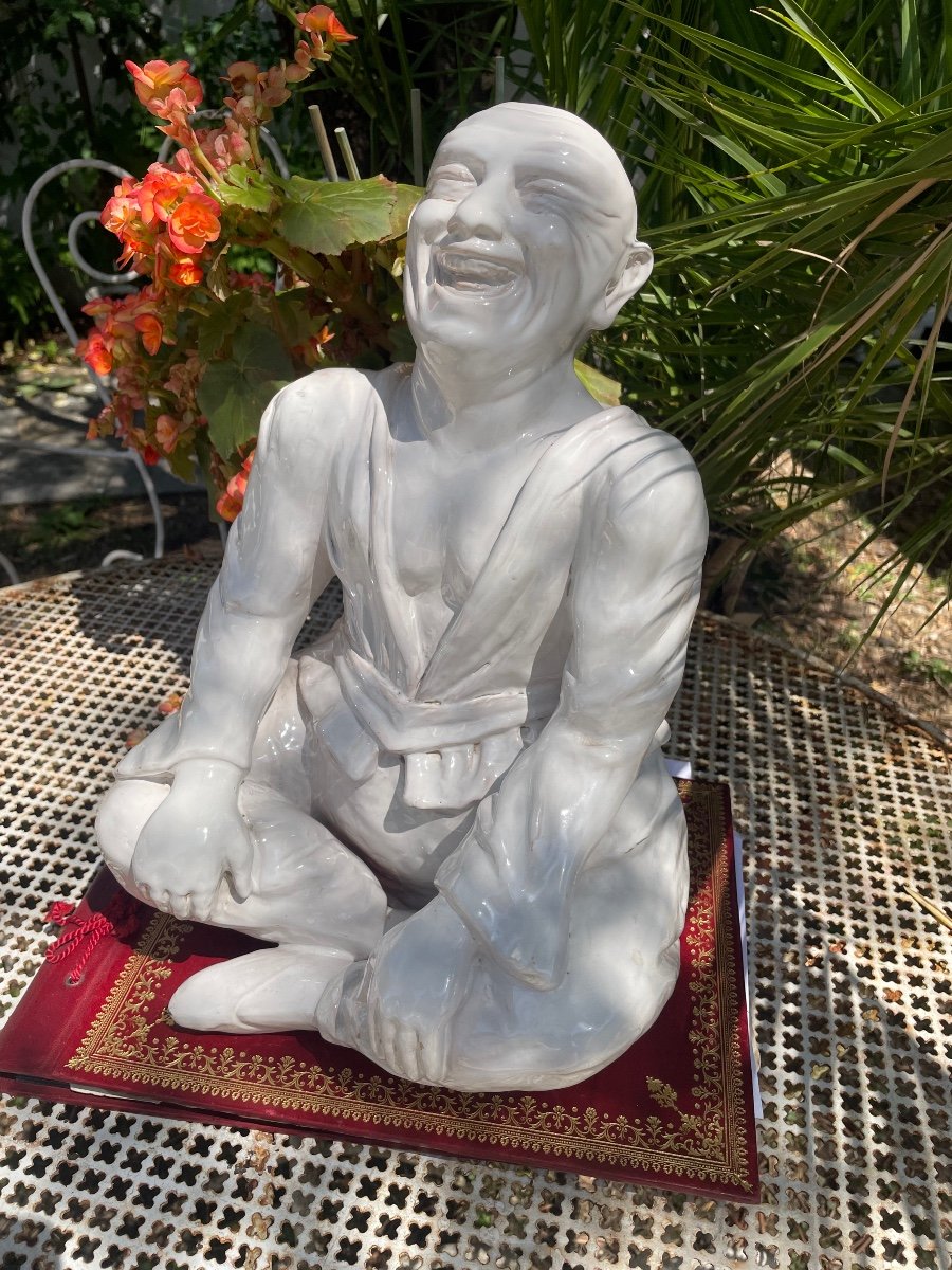 Laughing Chinese Glazed Ceramic Twentieth-photo-8