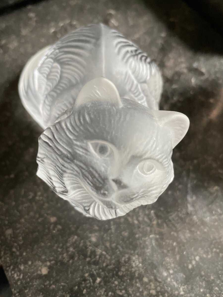 Sevres Crystal Cat