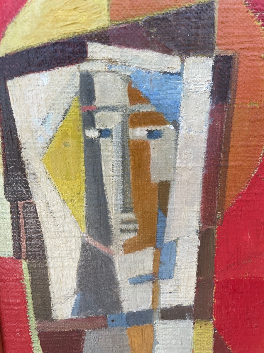 Huile Cubiste De Jacques Fauché -photo-8
