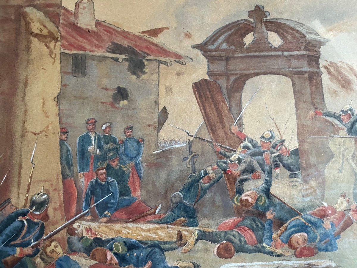 The Battle Of Saint Privat. Watercolor-photo-8