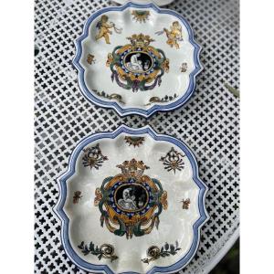 Pair Of Gien Plates