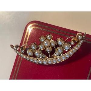 Gold And Pearl Brooch