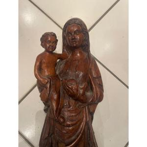 Virgin And Child Solid Wood