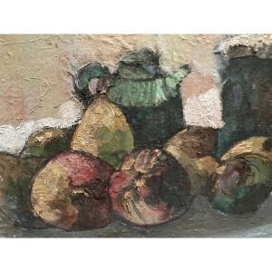 Fruits And Green Jug