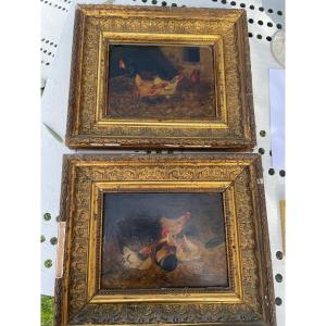 Pair Of Paintings By Guilleminet 