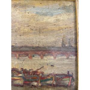 Port Of Bordeaux And Barges 