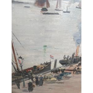 The Port Of Dudrecht By Fernand Legoud Gérard 