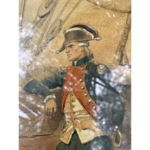 Watercolor Of An Officer By édouard Détaille 