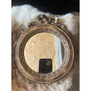 Cadre miroir médaillon L XVI 