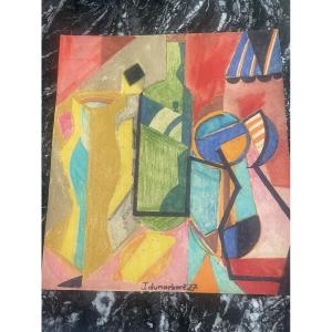 Nature morte cubiste de Jean Du Marboré 