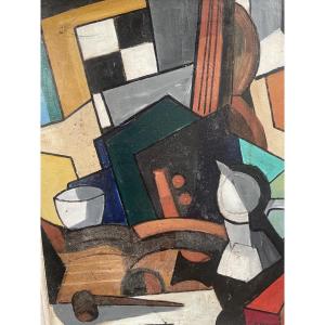 Tableau cubiste de Serra 