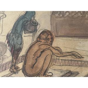 Dessin préparatoire à l’aquarelle 