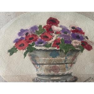 Panier de fleurs aquarelle 