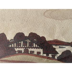 Basque Ink And Gouache From Coudere