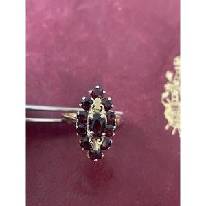 Bague or et grenats 