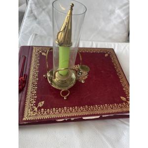 Candle Holder With Its Bordeaux Château Cellar Snuffer 