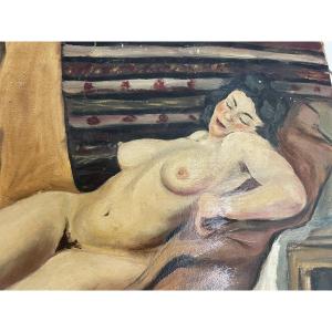Reclining Nude By Audoin 