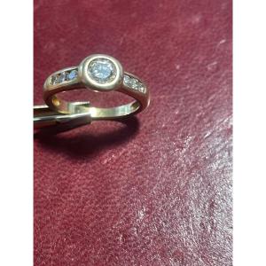 Gold And Diamond Ring 