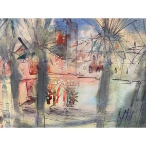 Aquarelle orientaliste 