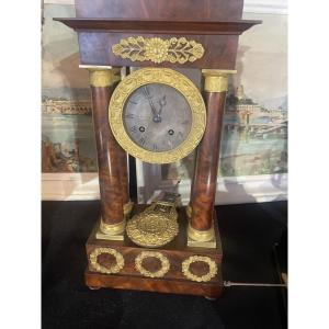 Mahogany Portico Clock 